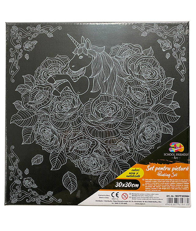 PANZA PREDESENATA PE SASIU NEAGRA 30 x 30 CM UNICORN SF ART PIGNA PANZA PREDESENATA PE SASIU NEAGRA 30 x 30 CM UNICORN SF ART PIGNA